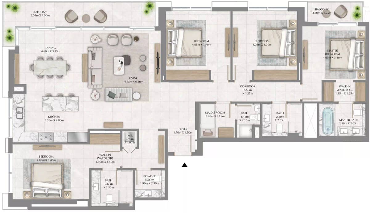 4 Bedroom Apartments