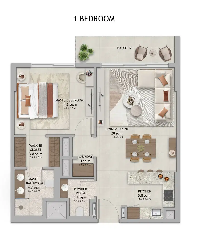1 Bedroom Apartments