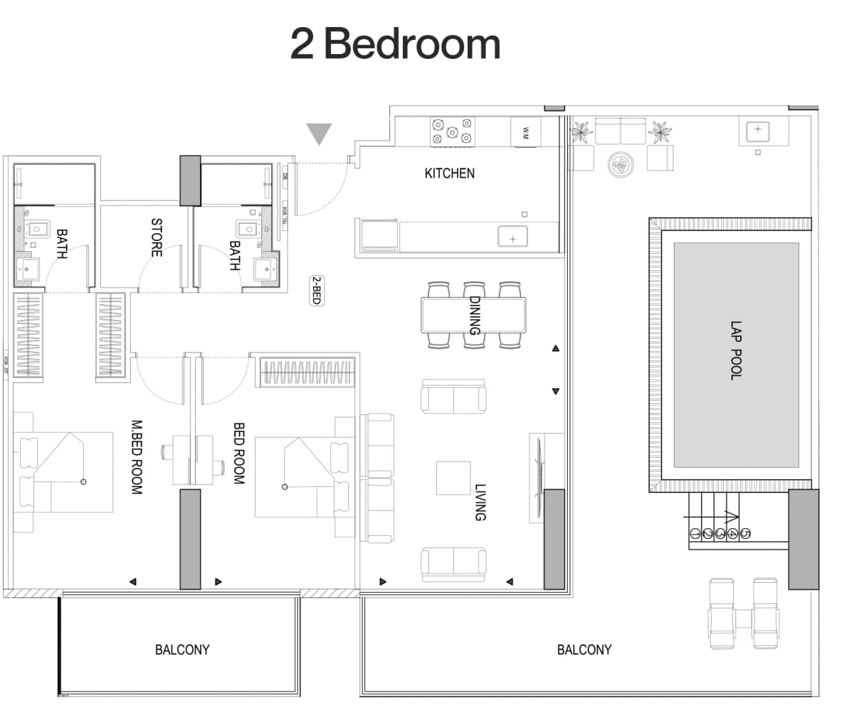2 Bedroom Apartments
