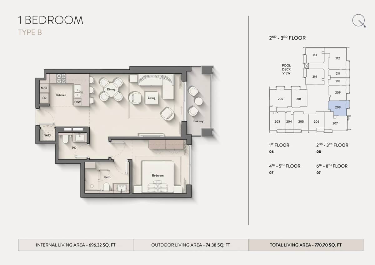 1 Bedroom Apartments