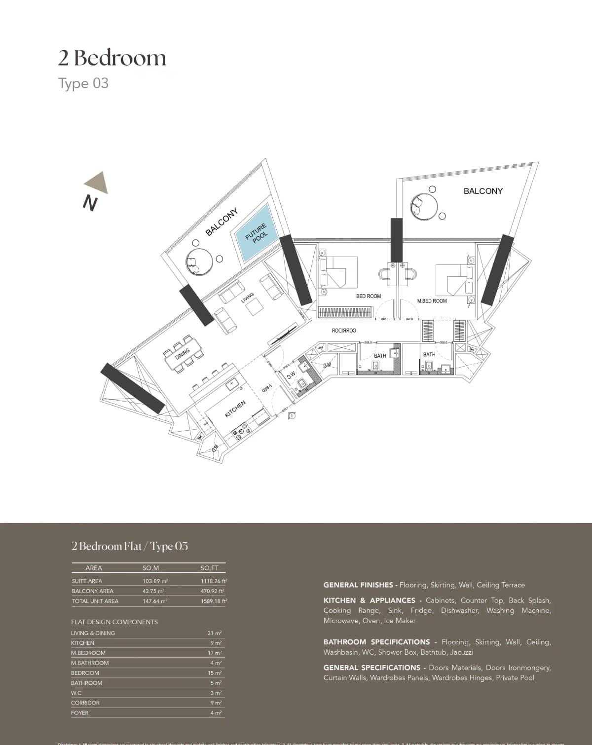 2 Bedroom Apartments