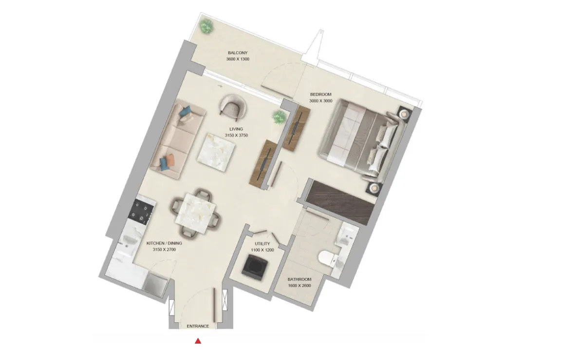1 Bedroom Apartment