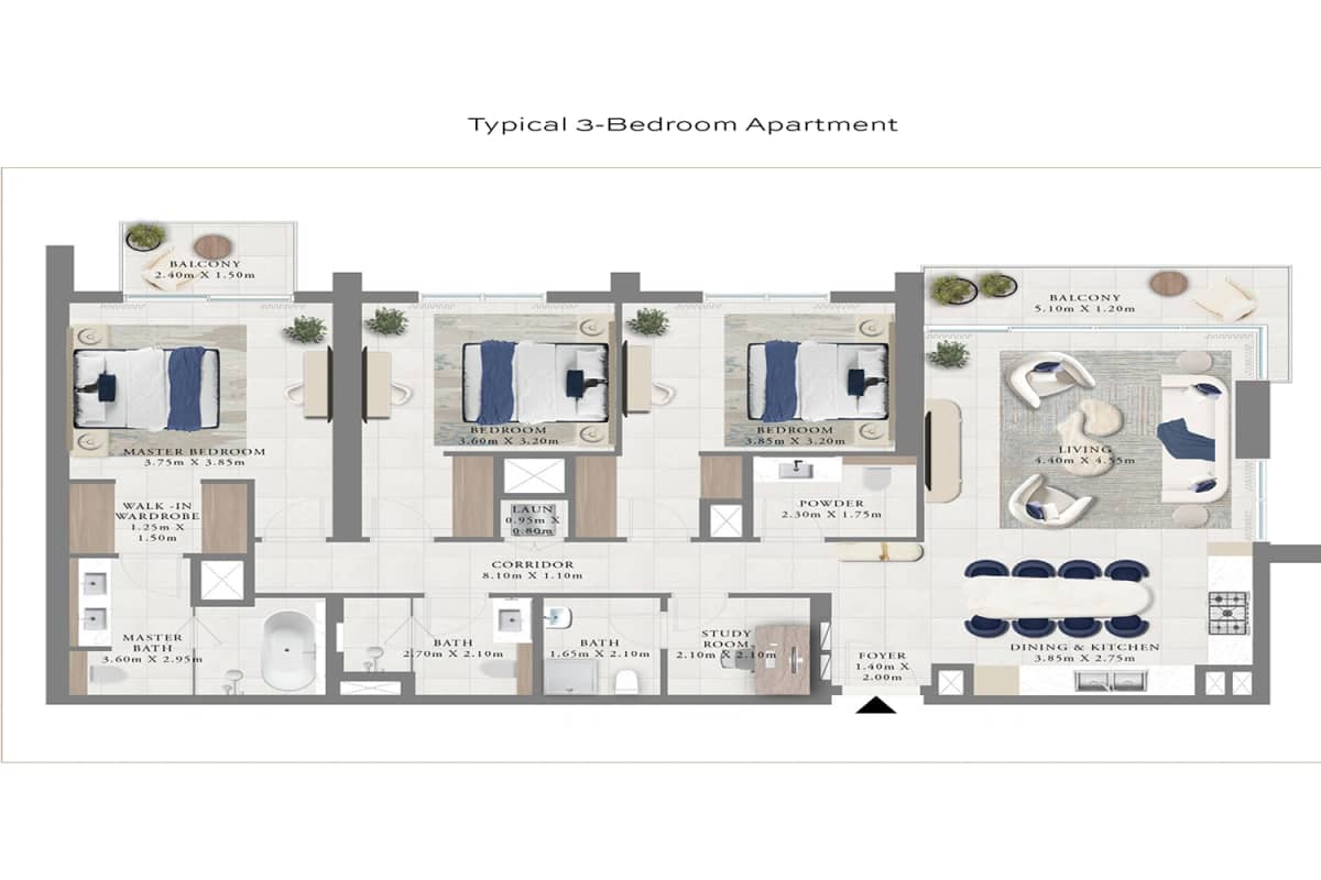 3 Bedroom Apartments