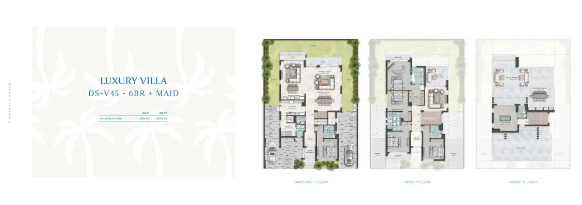 Damac Islands 2 Dubai by Damac | Luxury Townhouses & Villas 6 BR Villa Floor Plan