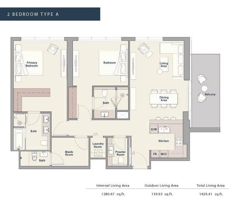 2 Bedroom Apartments