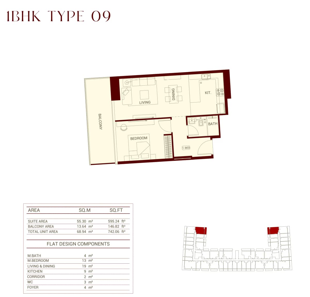 1 Bedroom Appartment Type-9
