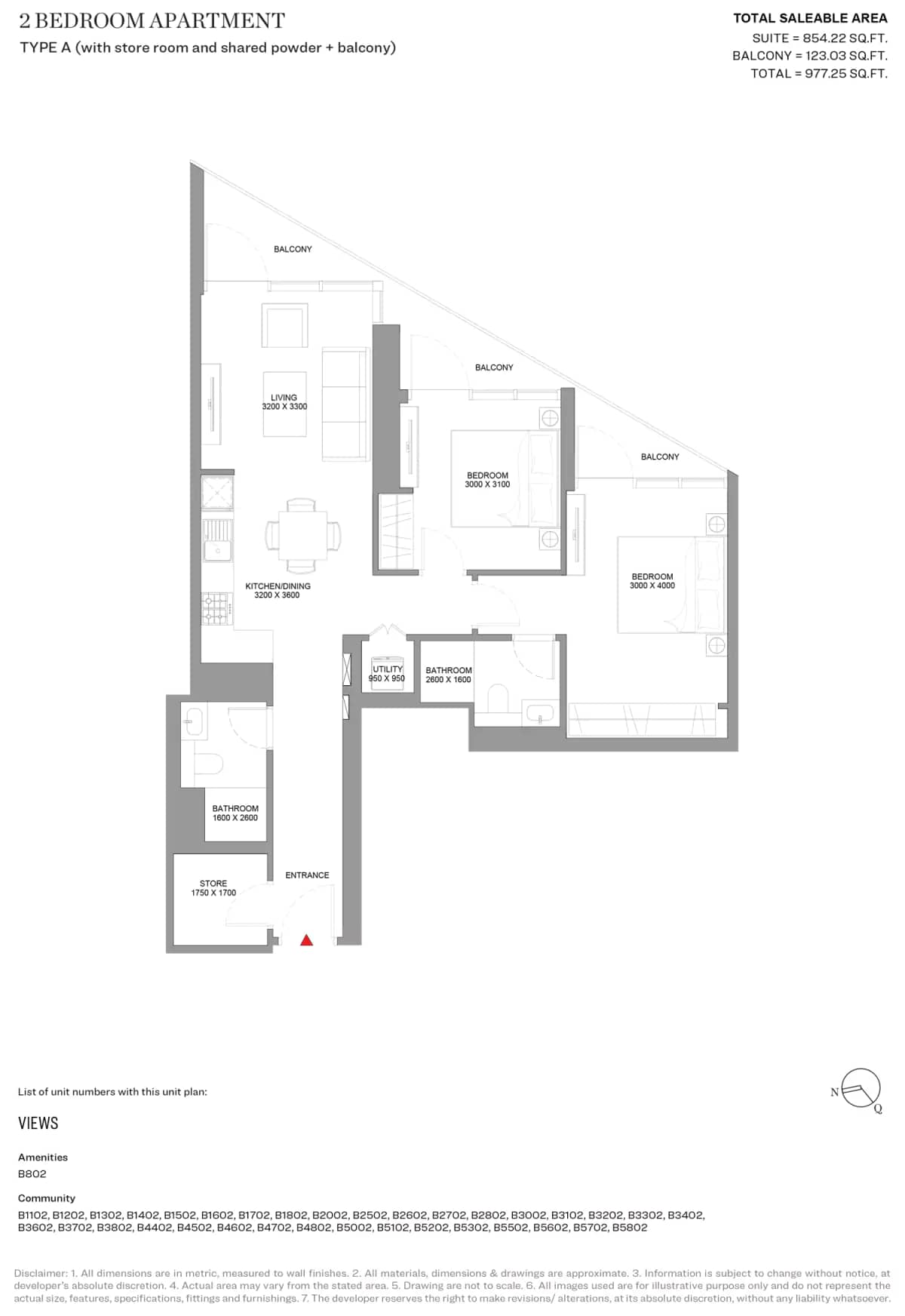 2 Bedroom Apartments