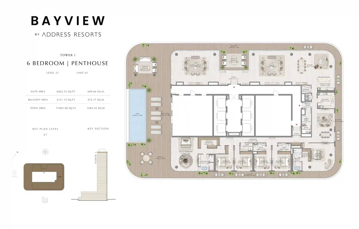 6 Bedroom Penthouses