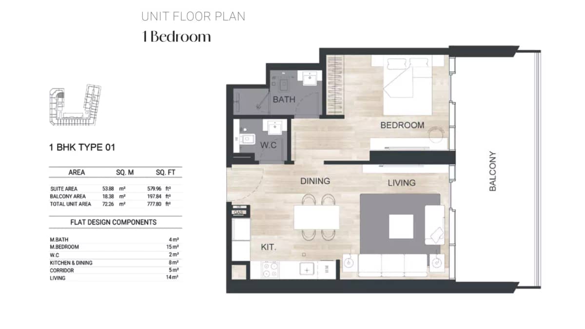 1 Bedroom Apartments