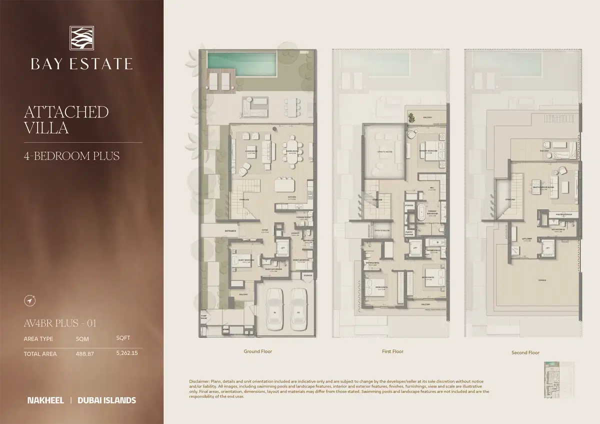 Nakheel Bay Estate 4 BR Floor Plan 5262 Sq. Ft.