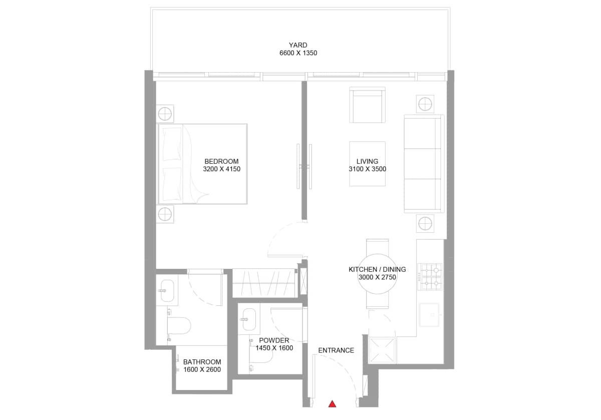 1 Bedroom -1