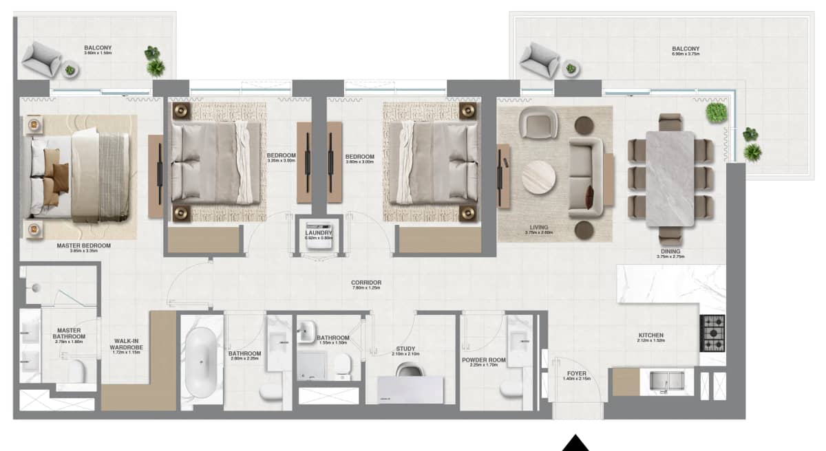 3 Bedroom Apartments Type-2