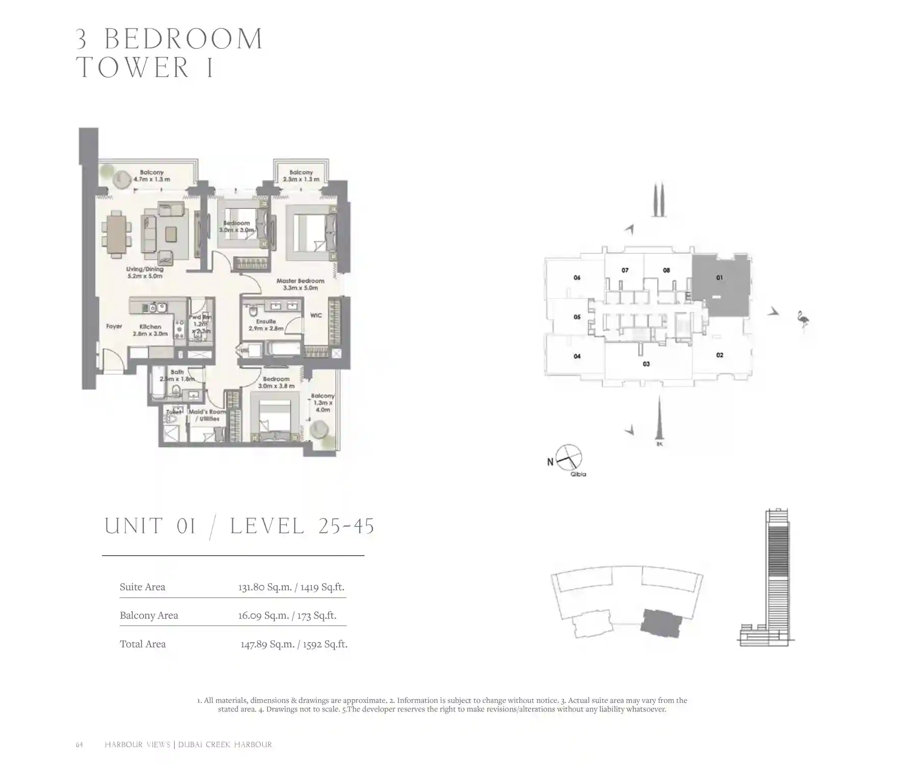 3 Bedroom Apartments