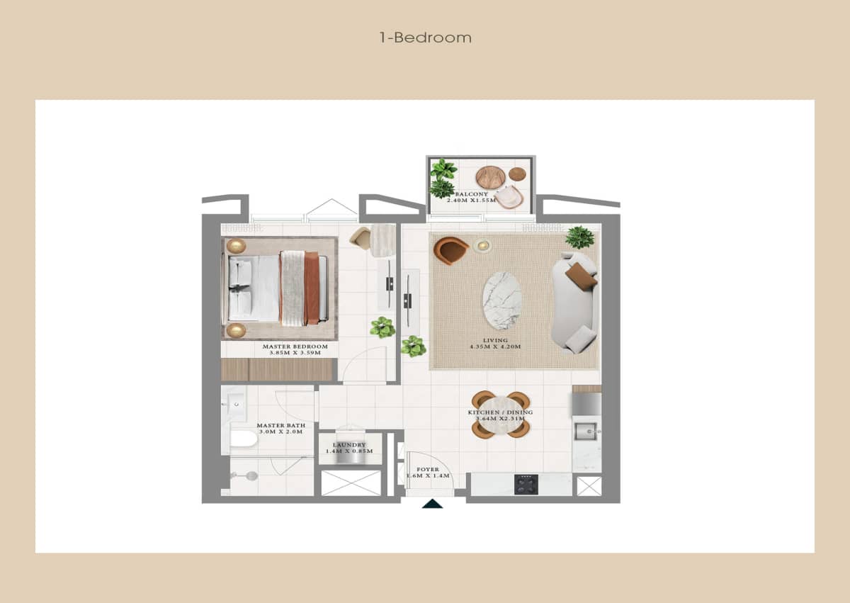 1 Bedroom Appartment