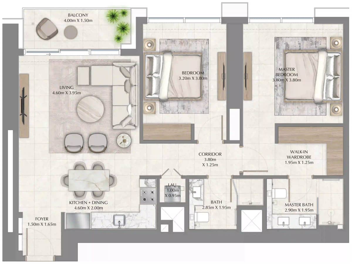 2 Bedroom Apartments