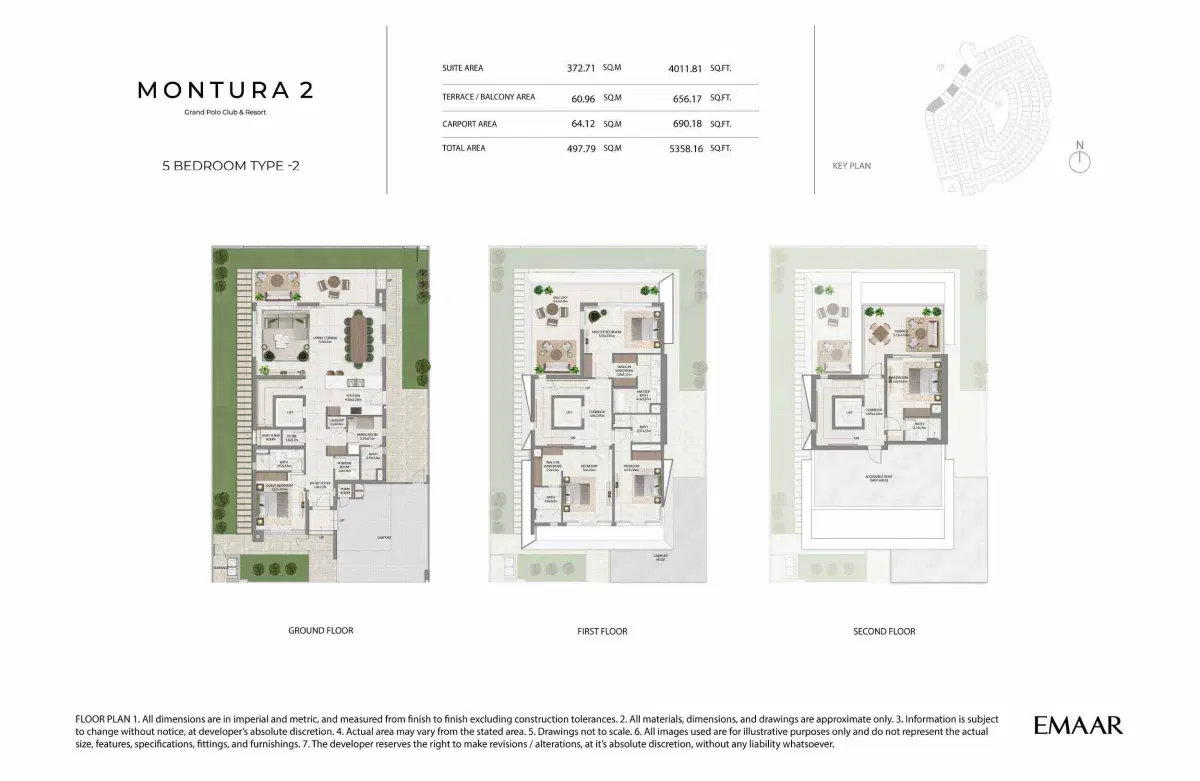 Emaar Montura 2 At Grand Polo Club And Resort 5 Bedroom Apartment Floor Plan