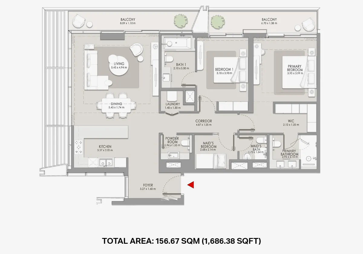 2 Bedroom Apartment