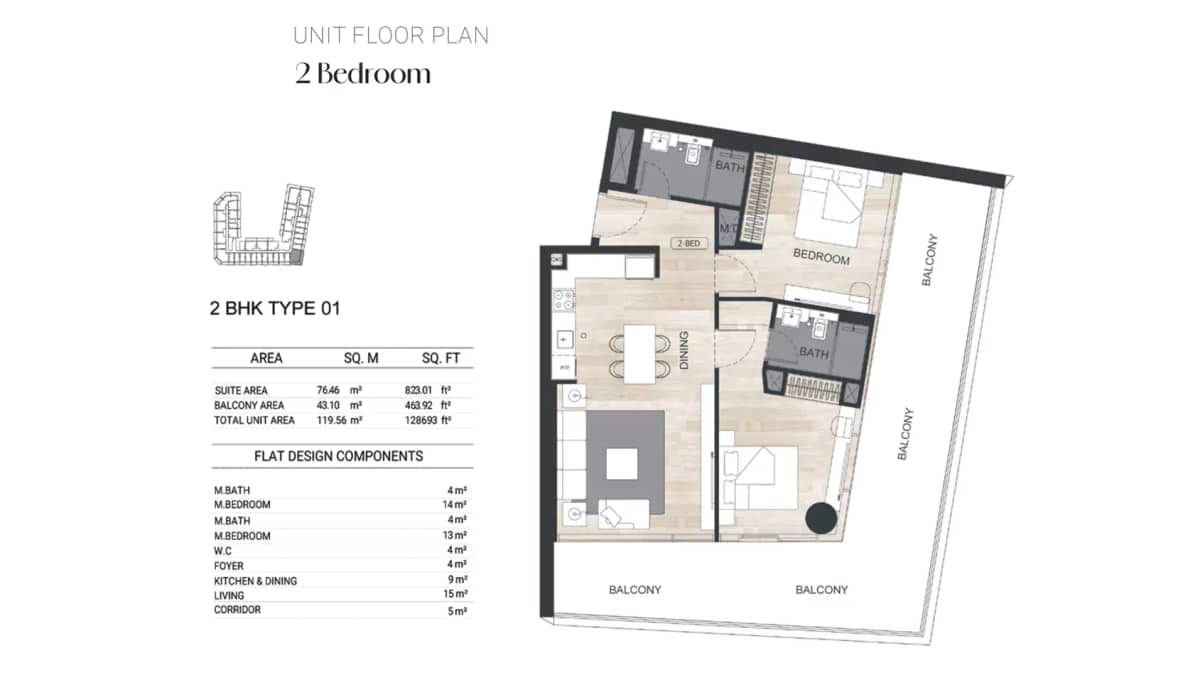 2 Bedroom Apartments