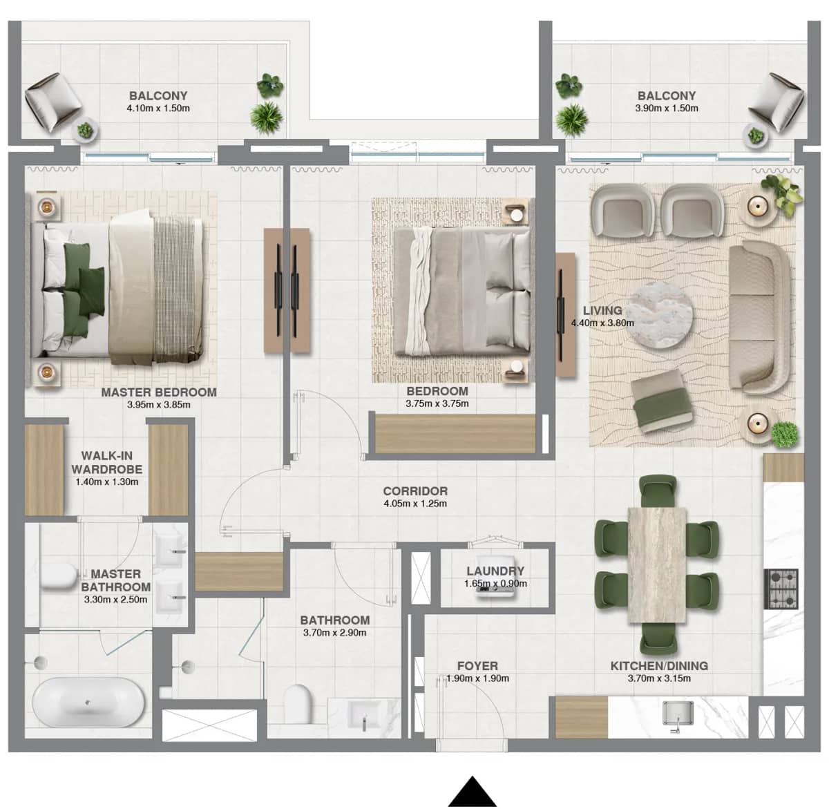 2 Bedroom Apartments
