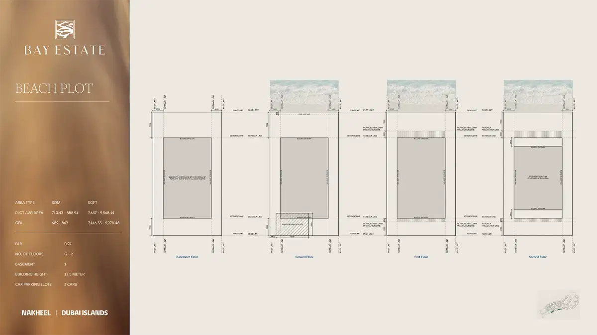Nakheel Bay Estate Beach plot Floor Plan 7647 Sq. Ft.