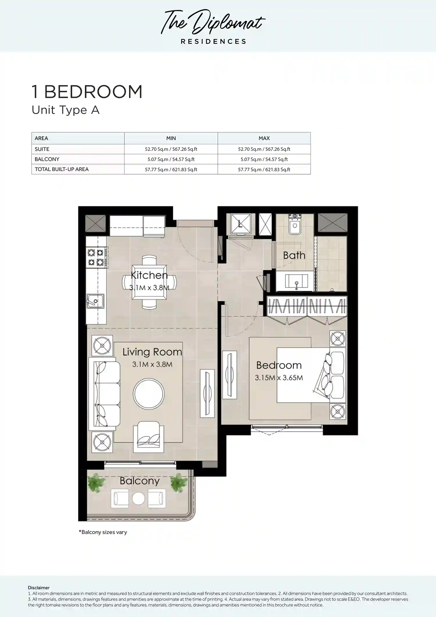 1 Bedroom Apartments