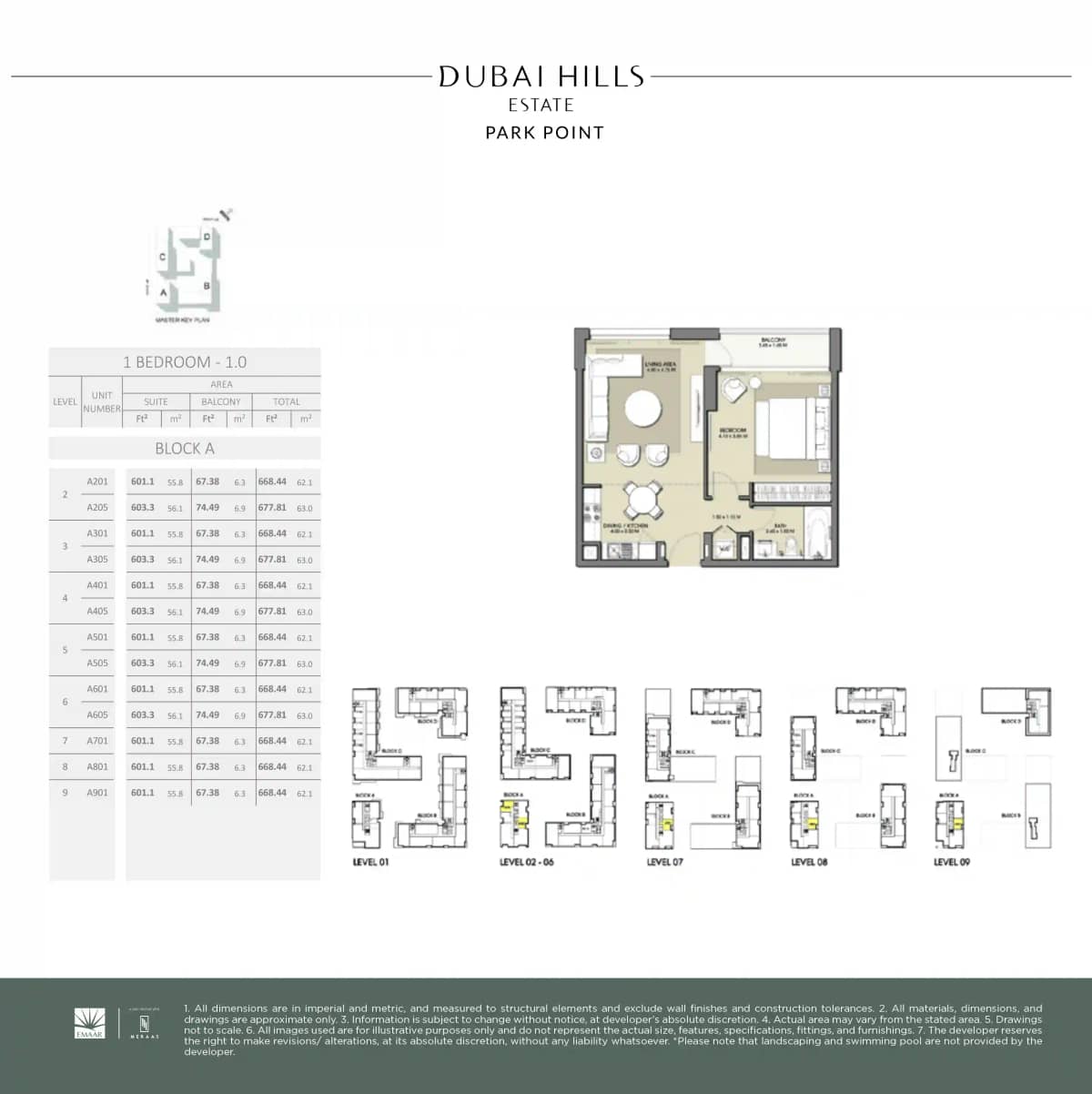 1 Bedroom Apartments
