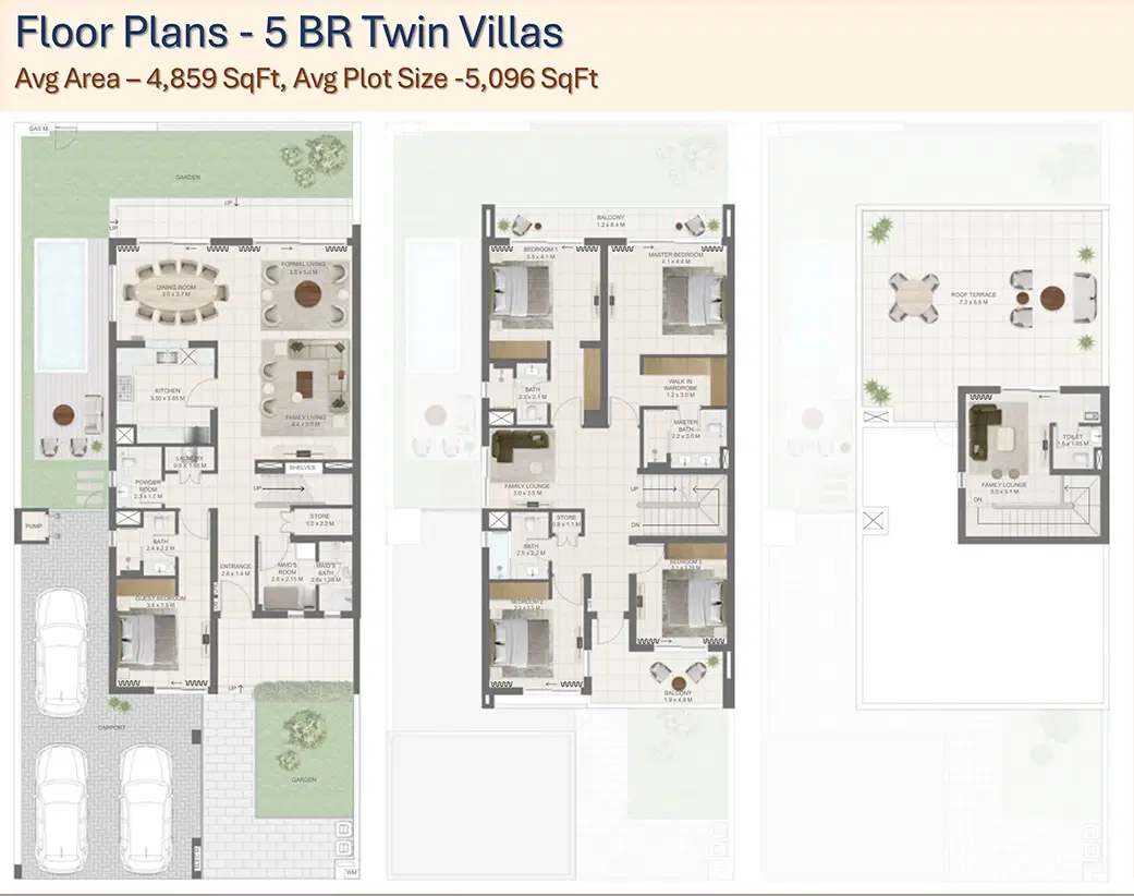 Emaar Alana At The Valley 5 BR Villas Floor Plan