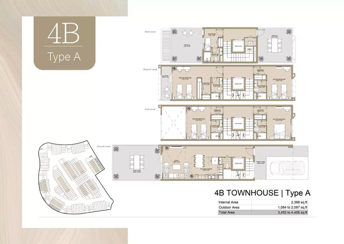Verdana Residence 2 4BR Townhouses Floor Plan