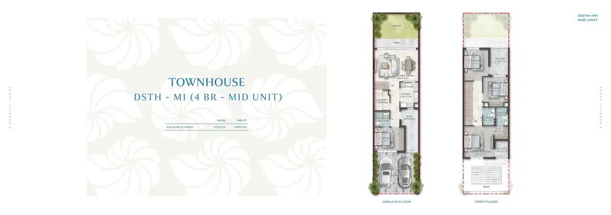 Damac Islands 2 Dubai by Damac | Luxury Townhouses & Villas 4 BR Townhouse Floor Plan