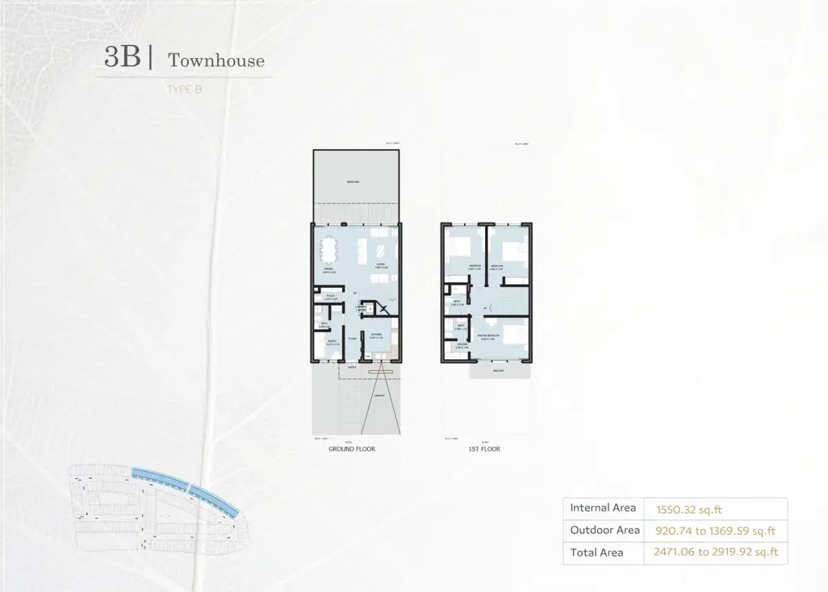 Reportage Verdana Phase 5 Dubai 3 BR Floor Plan 2,919 Sq. Ft.