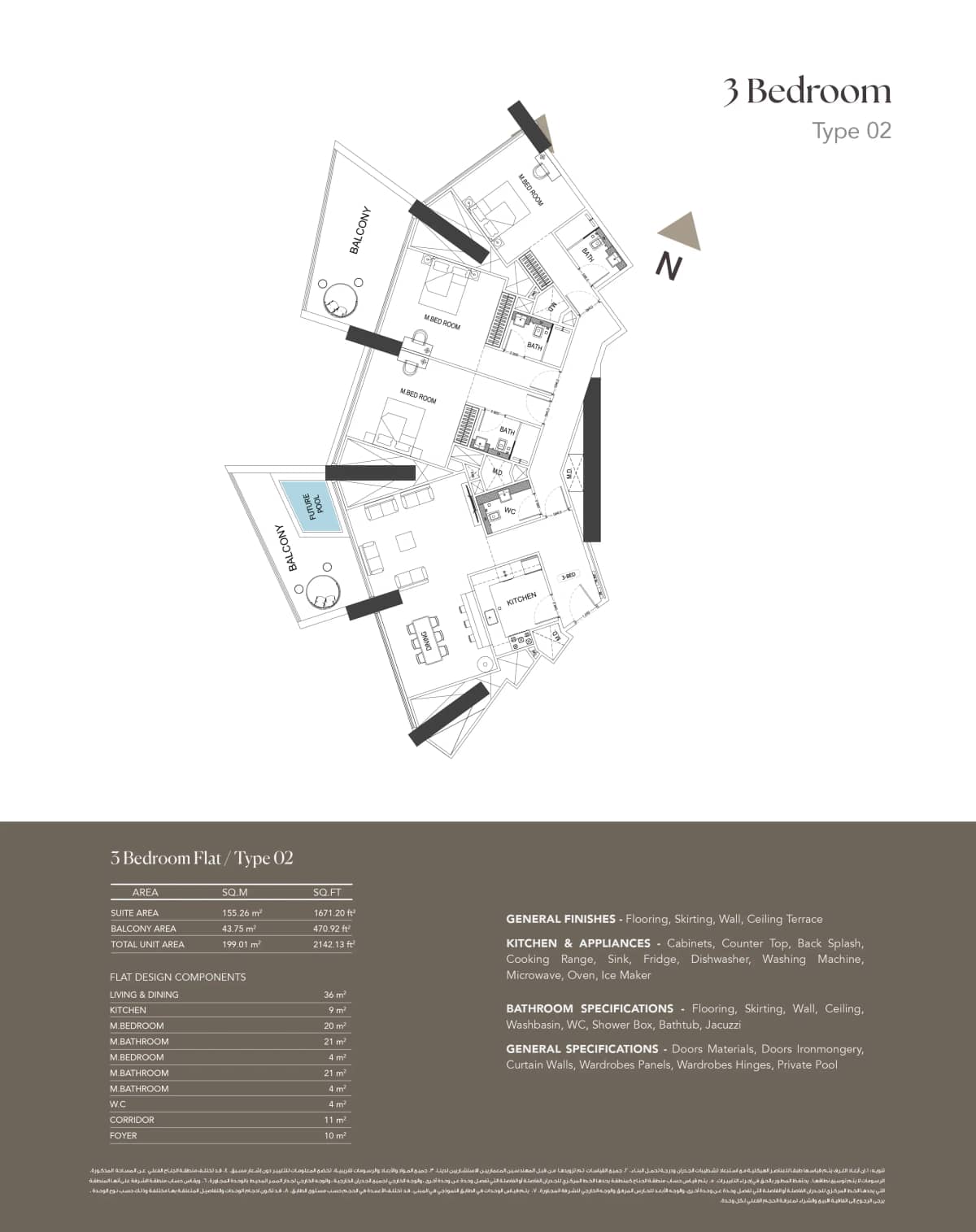 3 Bedroom Apartments