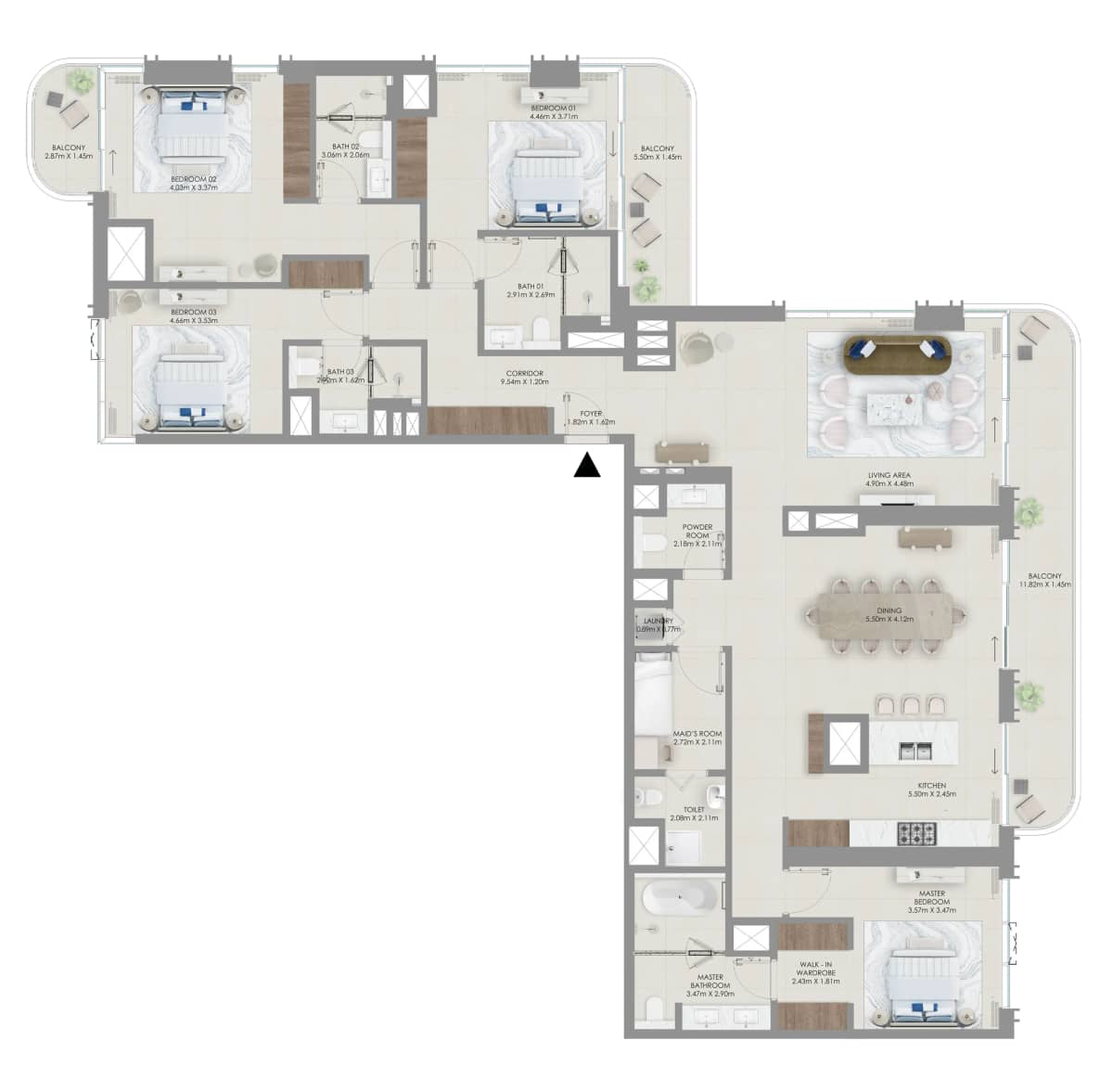 4 Bedroom Apartment