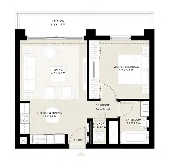 Park Field And Lime Gardens 1 Bedroom Apartments Floor Plan