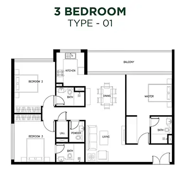 3 Bedroom Apartments