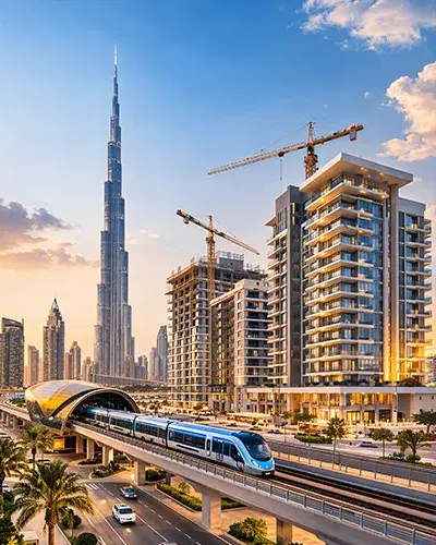 Azizi Metro-Linked Residential Development 55% Complete in Dubai