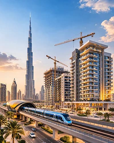 Azizi Metro-Linked Residential Development 55% Complete in Dubai