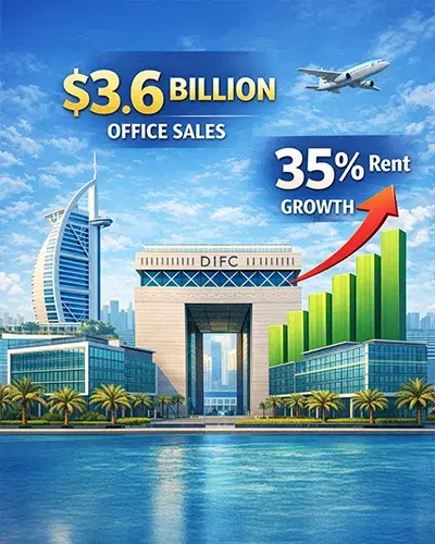 Dubai Office Market 2026: Record $3.6 Billion Sales & 35% Rent Growth in DIFC
